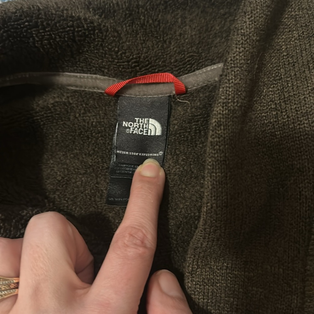 North Face Brown Pullover Toggle Sweater Size Xl - image 5